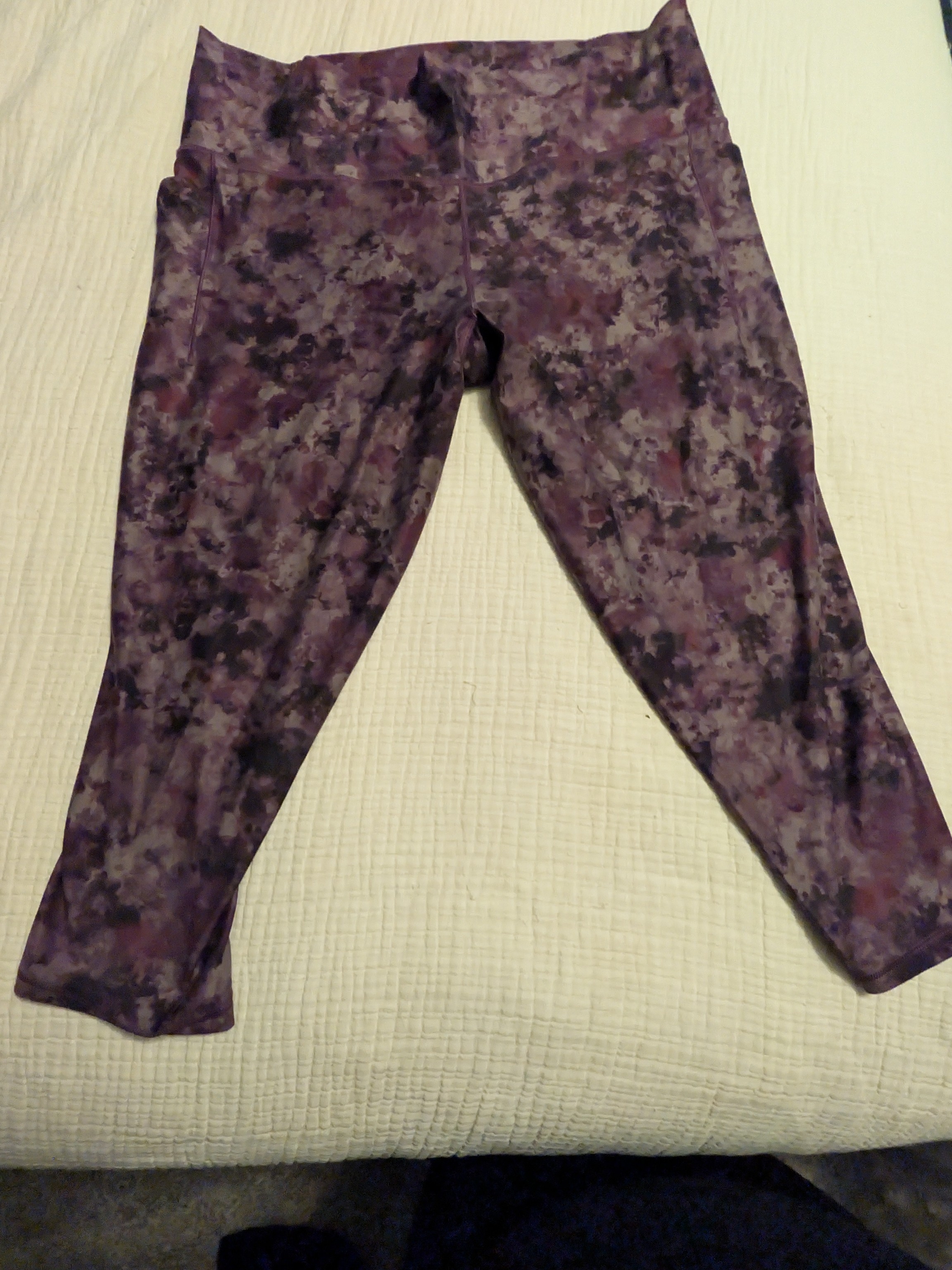 Athleta Salutation Stash Purple Printed Leggings